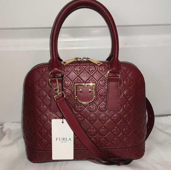 FURLA Fantastica Dome Small Ribes Embossed Leather Bag - Picture 5 of 15